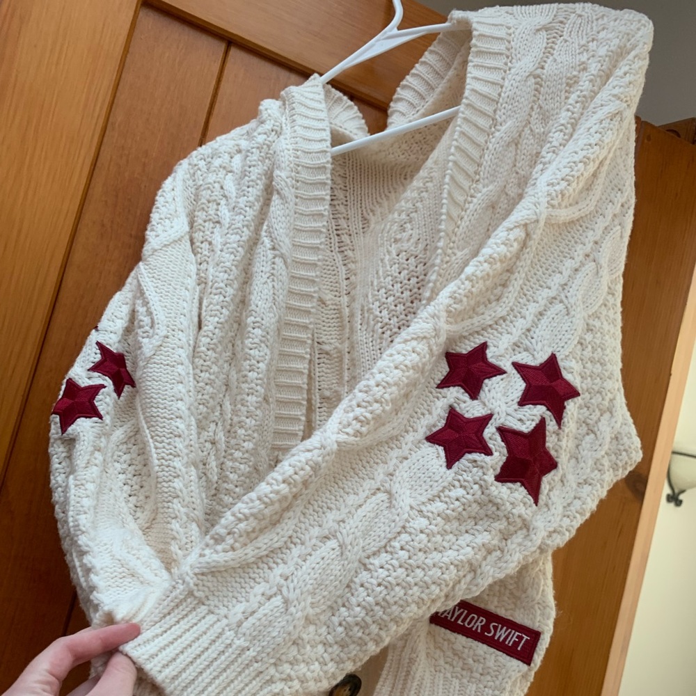 Taylor Swift Red Cardigan from the Taylor Swift website